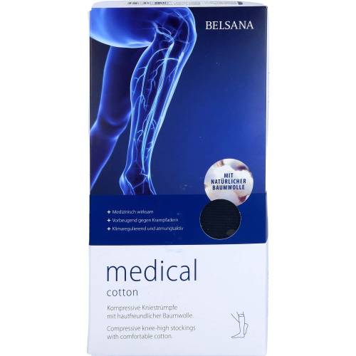 Belsana med cotton Ad Gr.M Gr.39-41 marine 2 St