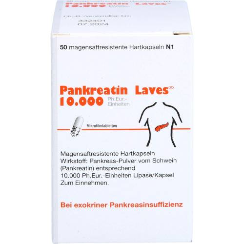 Pankreatin Laves 10.000 Ph.Eur.-Einh.msr.Hartkaps. 50 St