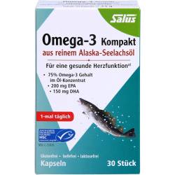 Omega-3 Kompakt aus reinem Alaska-Seelachsöl Salus 30 St