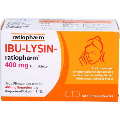 Ibu-Lysin-ratiopharm 400 mg Filmtabletten 50 St