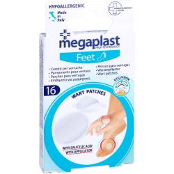 Warzenpflaster 2 Größen 1,2 cm+1,9 cm megaplast 16 St