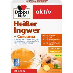 Doppelherz heißer Ingwer+Curcuma Beutel 10 St