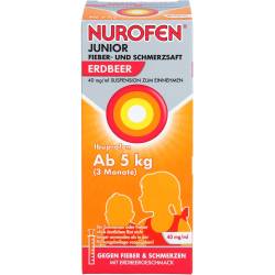 Nurofen Junior Fieber-u.Schmerzsaft Erdbe.40 mg/ml 150 ml