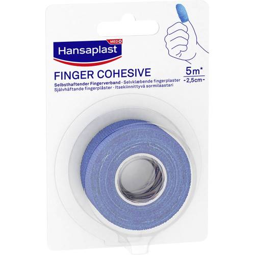 Hansaplast Fingerverb.selbsthaft.2,5 cmx5 m blau 1 St