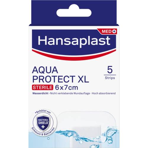 Hansaplast Aqua Protect Wundverb.steril 6x7 cm 5 St