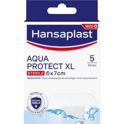 Hansaplast Aqua Protect Wundverb.steril 6x7 cm 5 St