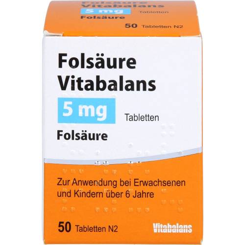 Folsäure Vitabalans 5 mg Tabletten 50 St