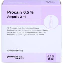 Procain pharmarissano 0,5% Inj.-Lsg.Ampullen 2 ml 20 ml