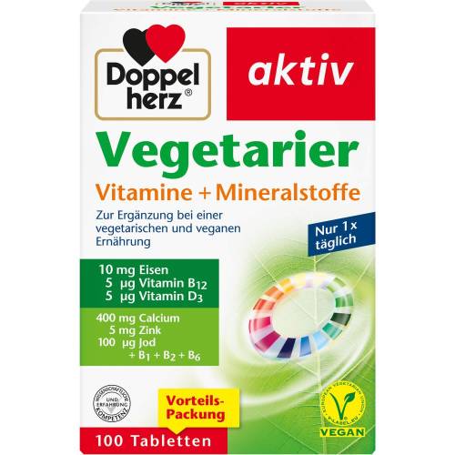 Doppelherz Vegetarier Vitamine+Mineralstoffe aktiv 100 St