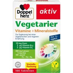 Doppelherz Vegetarier Vitamine+Mineralstoffe aktiv 100 St