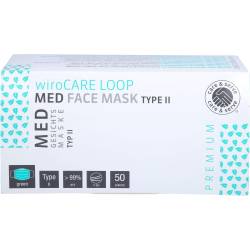 Op-Maske Mundschutz 3lagig m.Gummi grün 50 St