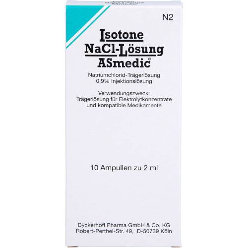 Isotone NaCl-Lösung Asmedic Injektionslsg.Amp. 20 ml