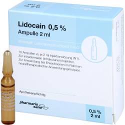 Lidocain pharmarissano 0,5% Inj.-Lsg.Ampullen 2 ml 20 ml