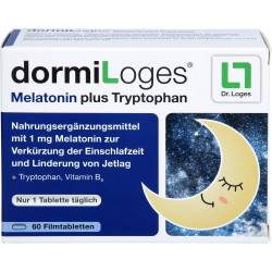 Dormiloges 1 mg Melatonin plus Tryptophan Filmtab. 60 St