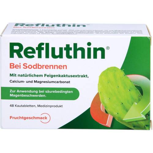 Refluthin bei Sodbrennen Kautabletten Frucht 48 St