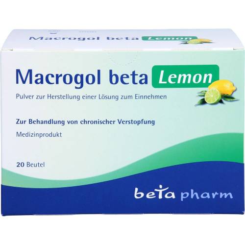 Macrogol beta Lemon Plv.z.Her.e.Lsg.z.Einnehmen 20 St