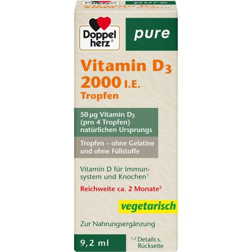 Doppelherz Vitamin D3 2000 I.E. pure Tropfen 9,2 ml