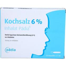 Kochsalz 6% Inhalat Pädia Ampullen 20 St