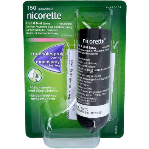 Nicorette Fruit & Mint Spray 1 mg/Sprühstoß 1 St