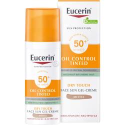Eucerin Sun Oil Control tinted Creme Lsf 50+ mitt. 50 ml