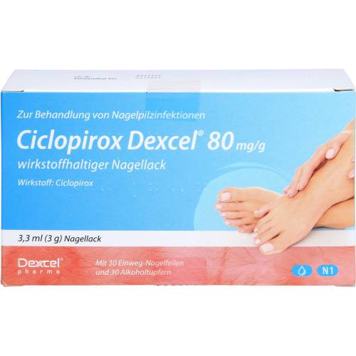 Ciclopirox Dexcel 80 mg/g wirkstoffhalt.Nagellack 3,3 ml