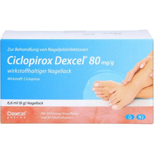 Ciclopirox Dexcel 80 mg/g wirkstoffhalt.Nagellack 6,6 ml