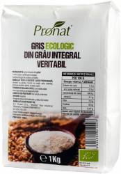 Gris din grau integral veritabil, eco-bio, 1 kg, Pronat