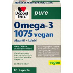 Doppelherz Omega-3 1075 vegan pure Kapseln 80 St
