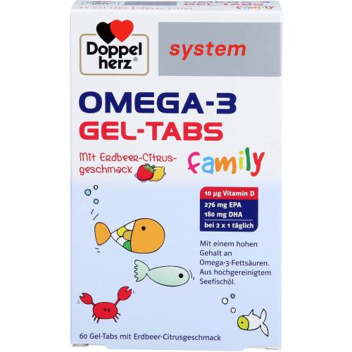Doppelherz Omega-3 Gel-Tabs family Erdb.Cit.system 60 St