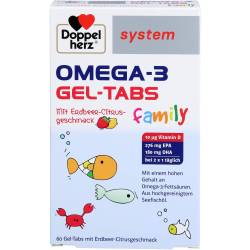 Doppelherz Omega-3 Gel-Tabs family Erdb.Cit.system 60 St