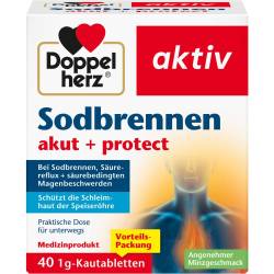 Doppelherz Sodbrennen akut+protect Kautabletten 40 St
