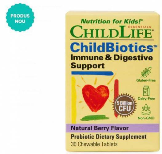 CHILD BIOTICS IMMUNE DIGESTIVE SUPPORT 30 Cpr masticabile - Probiotic copii - SECOM