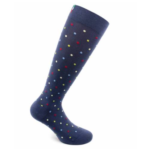 Sosete bumbac pana la genunchi, Fancy Socks, albastru - S