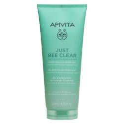 Apivita Just Bee Clear Gel de Curatare pentru Ten Gras si Acneic, 200ml