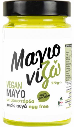 Maioneza vegana cu mustar, fara gluten, 270 g, BioAgros
