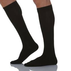 Sosete din lana si casmir, pana la genunchi, negru - 1 (XS)