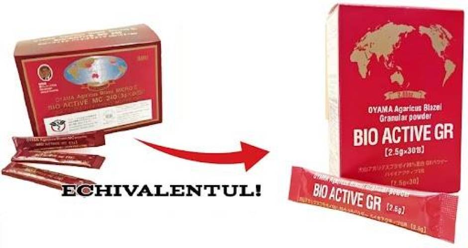 Bio Active GR - Oyama Agaricus Blazei Muril - Extract din Ciuperca lui Dumnezeu - antitumoral - 30pl