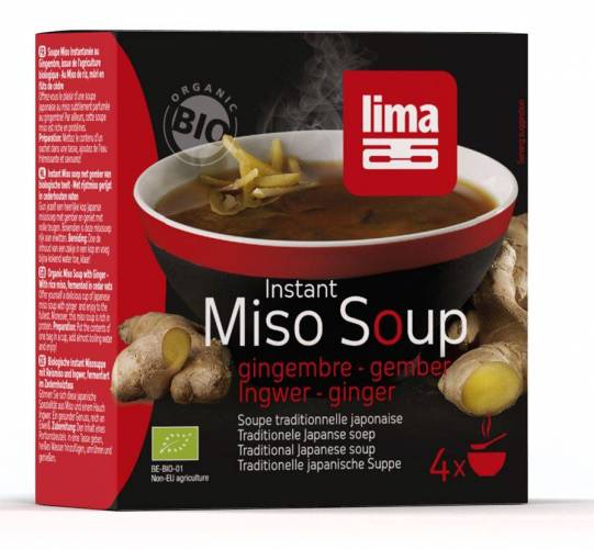 Supa Miso instant cu ghimbir eco-bio 4x15g - Lima
