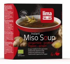 Supa Miso instant cu ghimbir eco-bio 4x15g - Lima