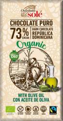 Ciocolata neagra cu ulei extravirgin de masline Eco-Bio 100g - Sole