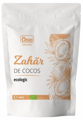 Zahar de cocos, eco-bio, 400 g, Obio