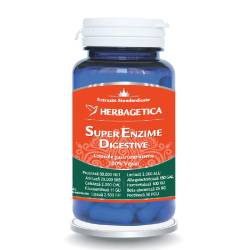 Super Enzime Digestive, 30 capsule, Herbagetica