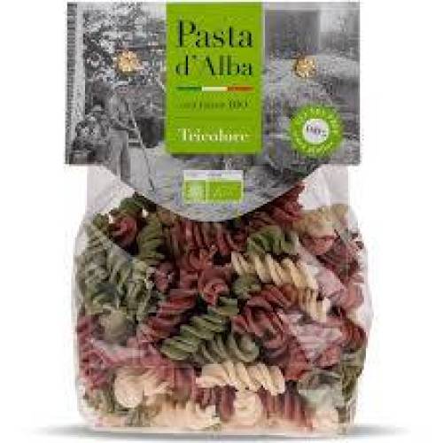 Paste tricolore fusilli din orez, spanac si sfecla rosie, eco-bio, 250 g, Pasta d'Alba