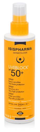 Spray cu protectie solara SPF50+ UVEBLOCK, 200ml, Isis Pharma