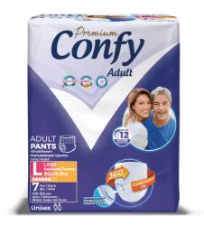 Scutece chilotel pentru adulti Premium Marime L, 7 bucati, Confy
