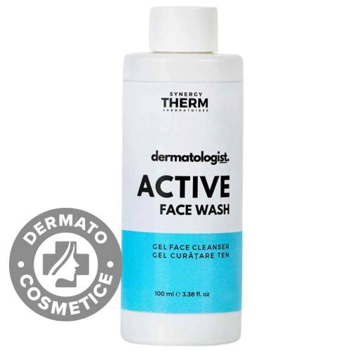 Gel de curatare fata Dermatologist Active Face Wash, 100ml, Synergy Therm