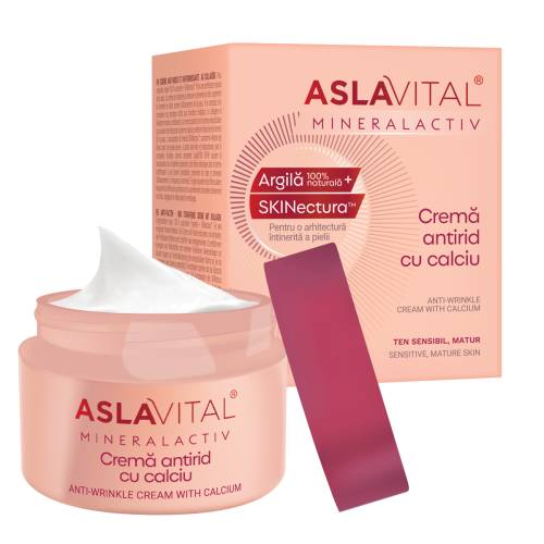 Crema antirid cu calciu MineralActiv, 50ml, Aslavital