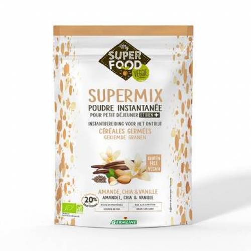 Supermix pentru micul dejun cu migdale, chia si vanilie, eco-bio, 350 g, Germline