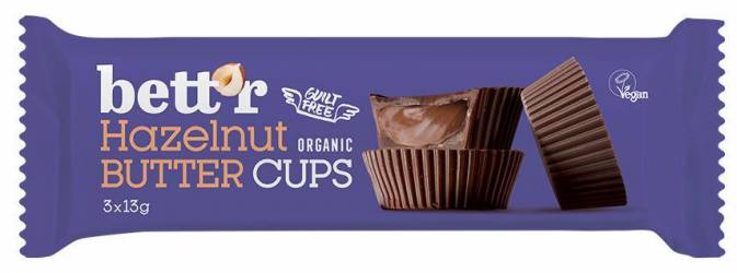 Praline cu crema de alune de padure, eco-bio, 3x13 g, Bett'r