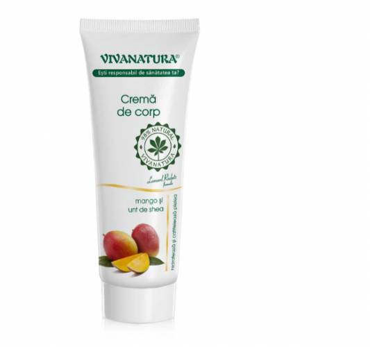 Crema de corp cu mango si unt de shea, eco-bio, 250 ml, VivaNatura